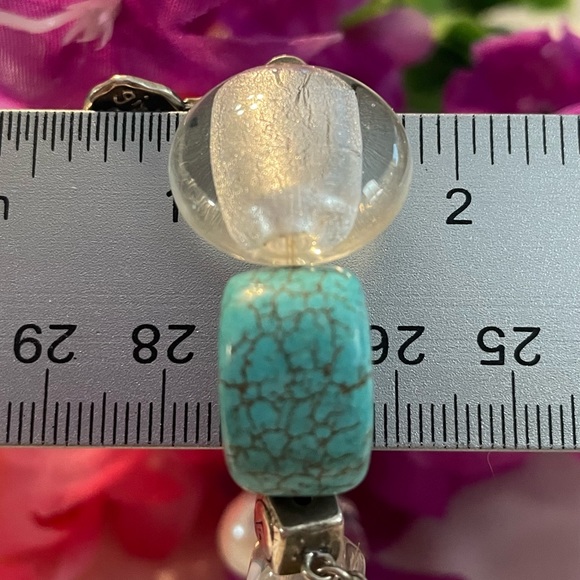 Silpada Turquoise Charm Girlfriends’ 2011 conference Stretch Bracelet - Picture 15 of 16